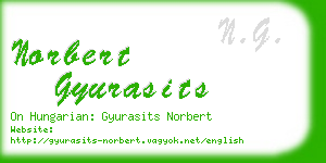 norbert gyurasits business card